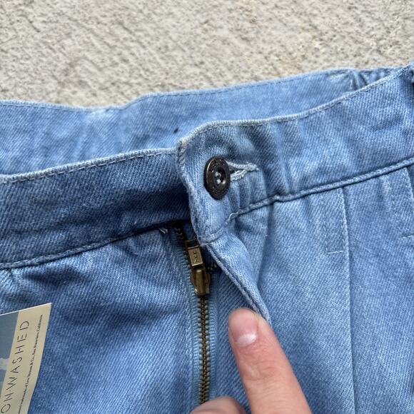 Deadstock 80s Dockers Jeans Mens 30x32 Pleated Denim Levis Cargo Tapered Vintage - Picture 7 of 15